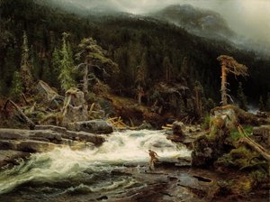 Cachoeira em Telemark de August Cappelen
